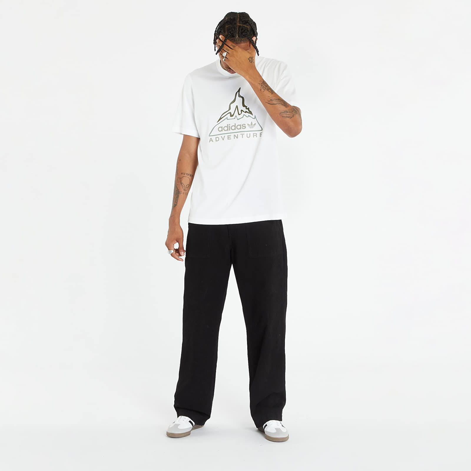T-krekli adidas Originals Adventure Volcano Short Sleeve Tee White