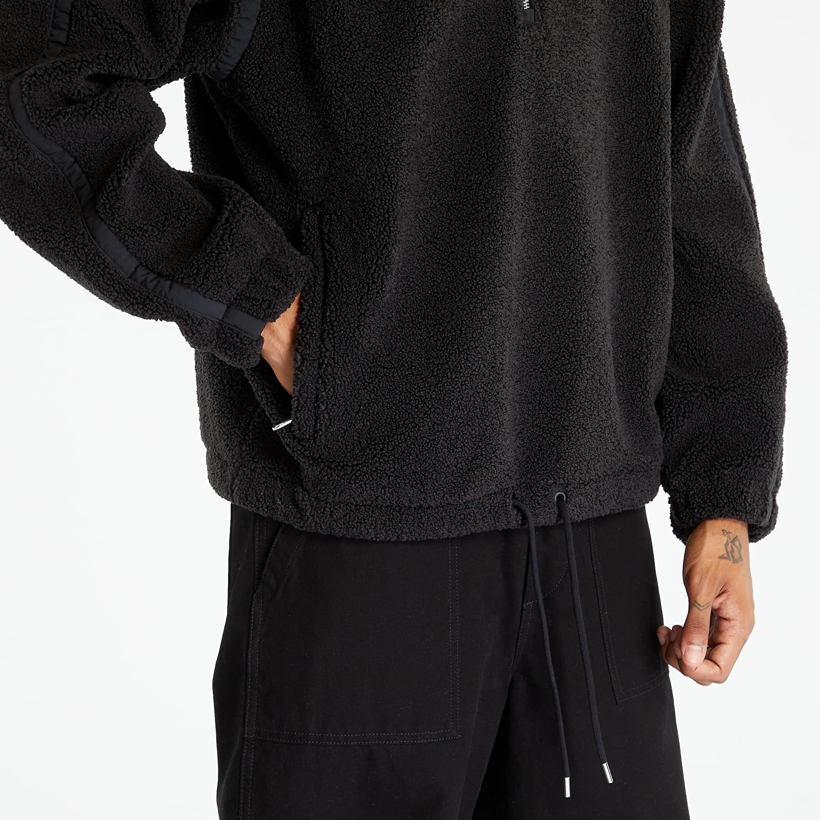 Felpe adidas Originals Premium Essentials Fleece Half-Zip Crewneck Black