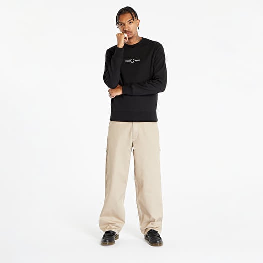 Fred perry embroidered panel hot sale sweatshirt