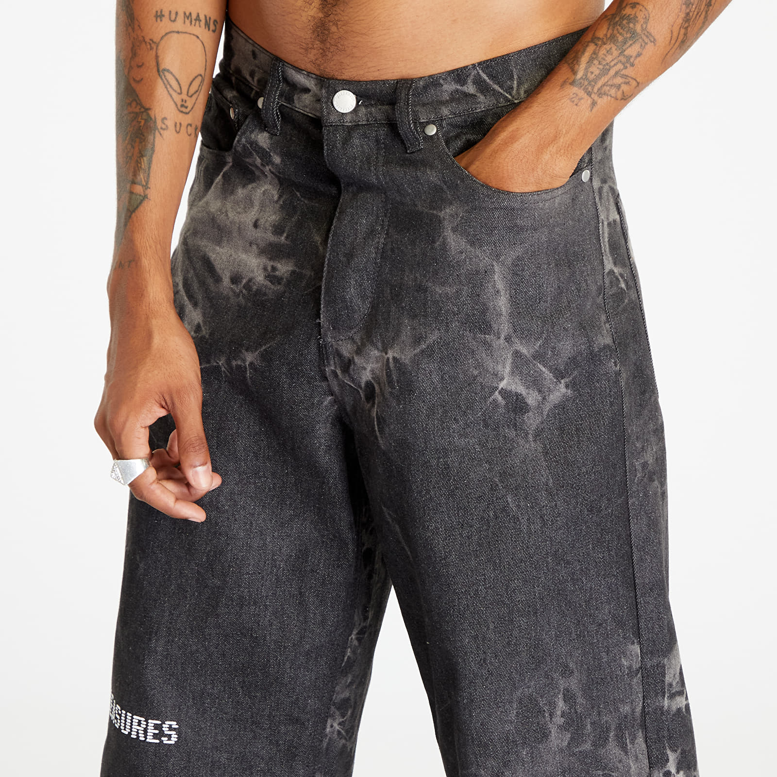 Παντελόνια PLEASURES Formula Baggy Denim Black
