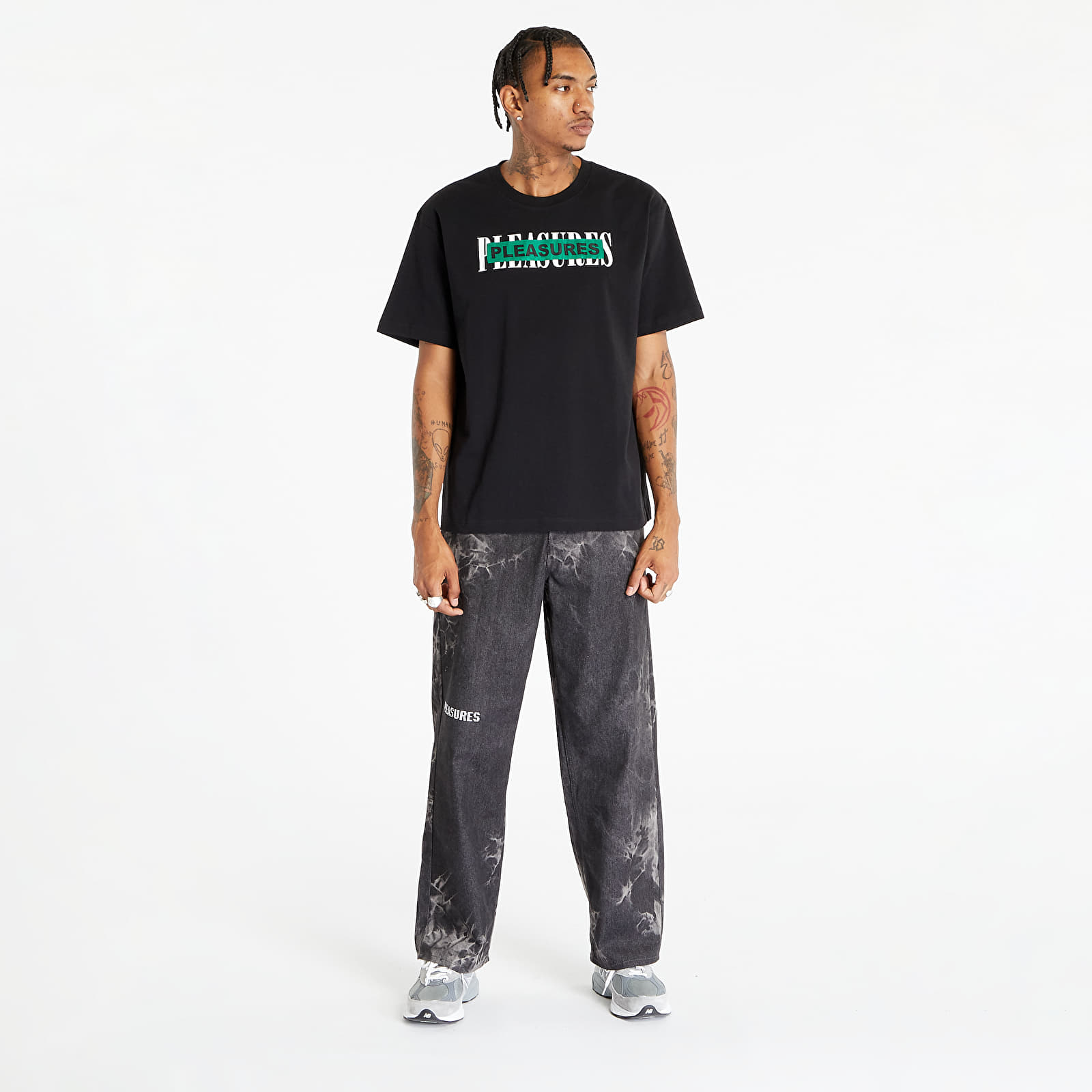 Παντελόνια PLEASURES Formula Baggy Denim Black