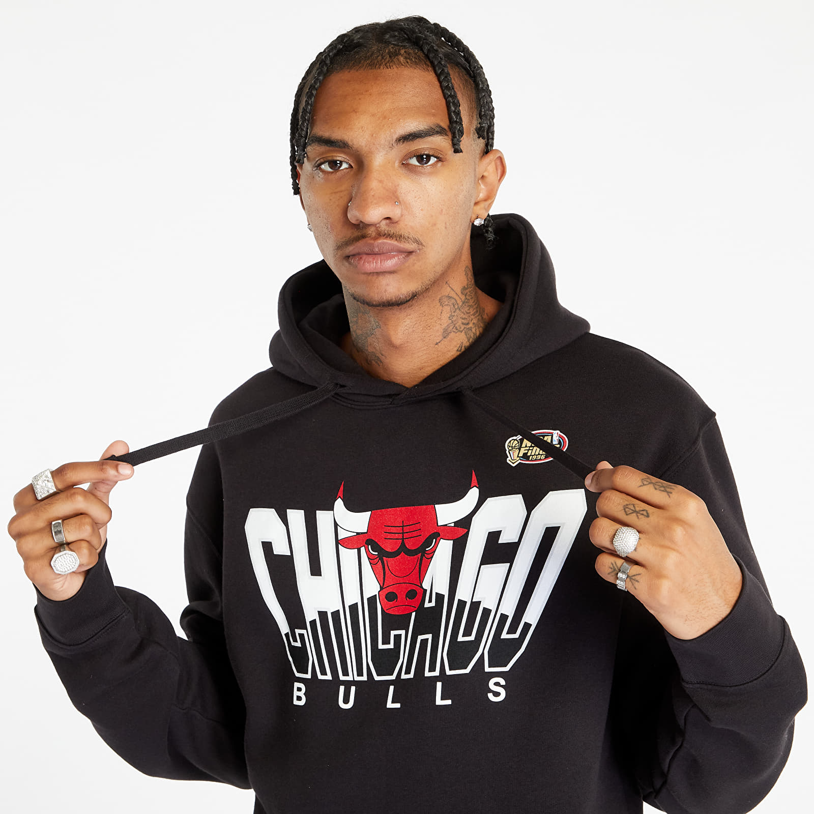 Mikiny Mitchell & Ness NBA Retrodome Hoodie Chicago Bulls Black