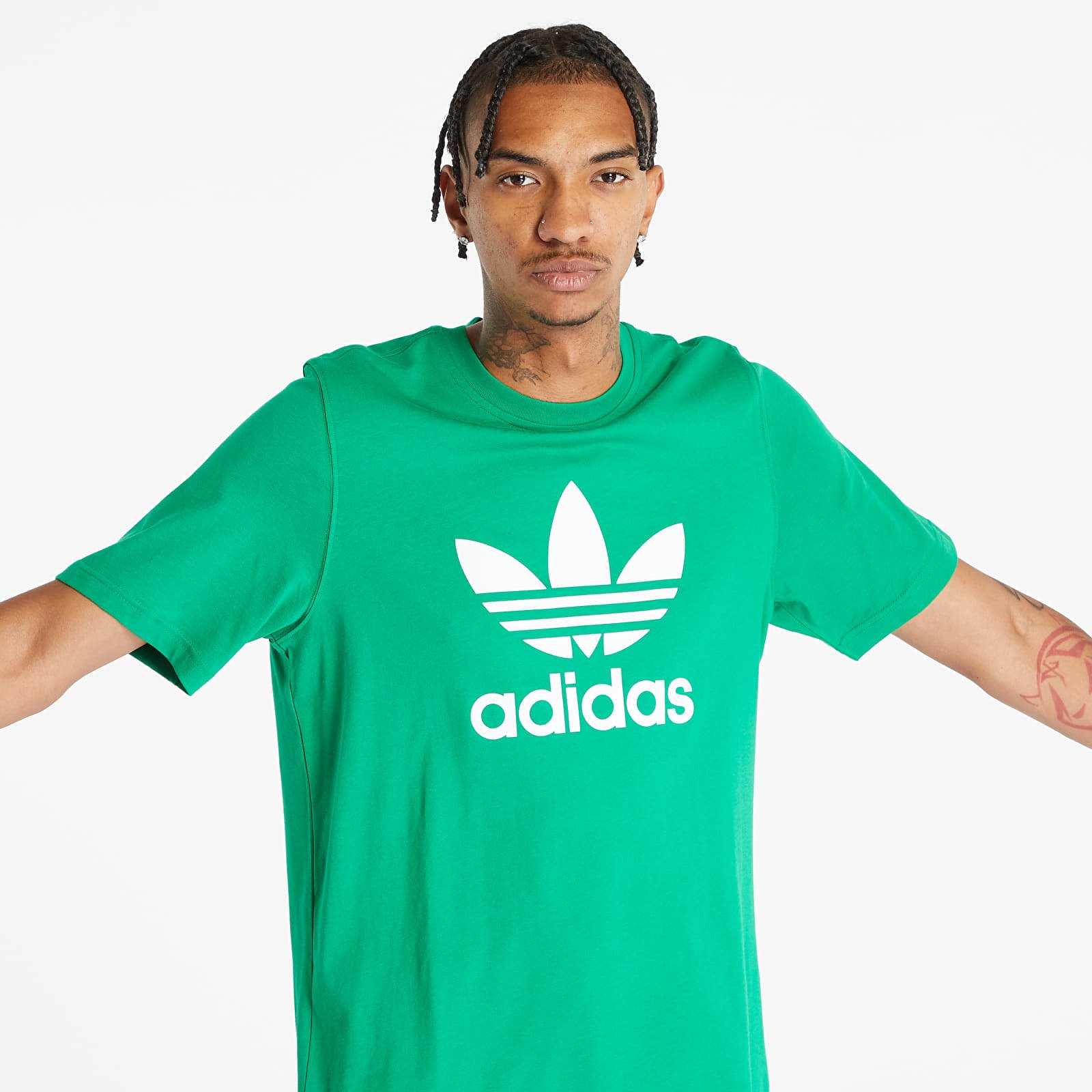 Tricou adidas Trefoil T-Shirt Green/ White - 1 | YEO