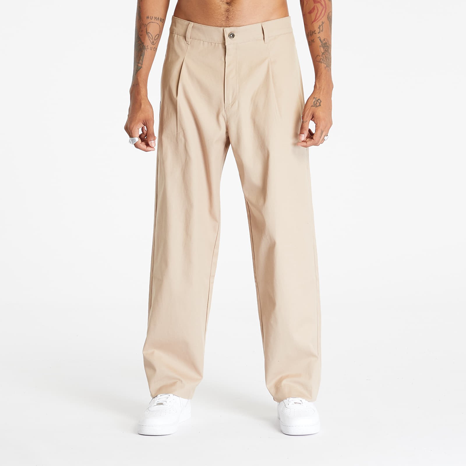 Pantaloni și blugi Champion Straight Hem Pants Beige