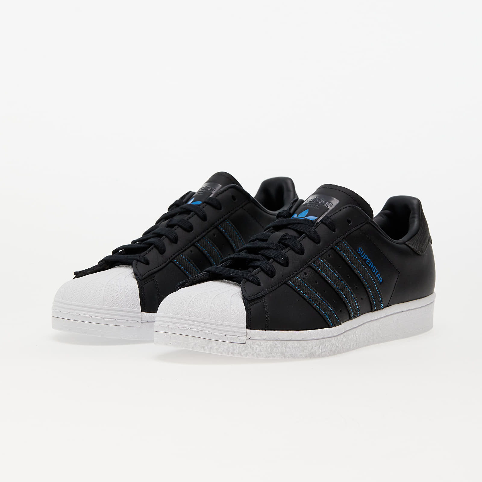 Men s shoes adidas Superstar Core Black Core Black Brave Blue Footshop