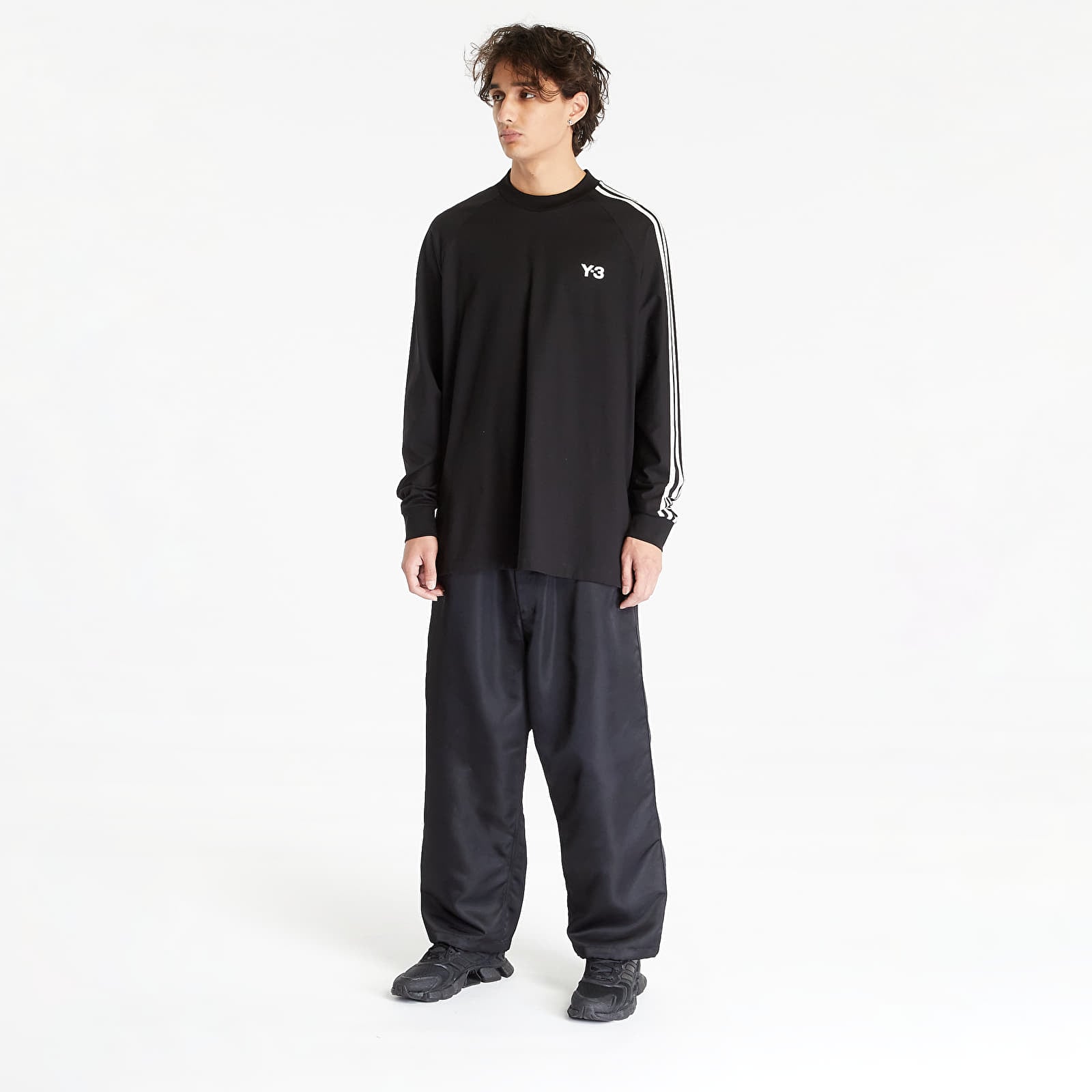 T-shirts Y-3 3-Stripes Long Sleeve Tee UNISEX Black/ Off White