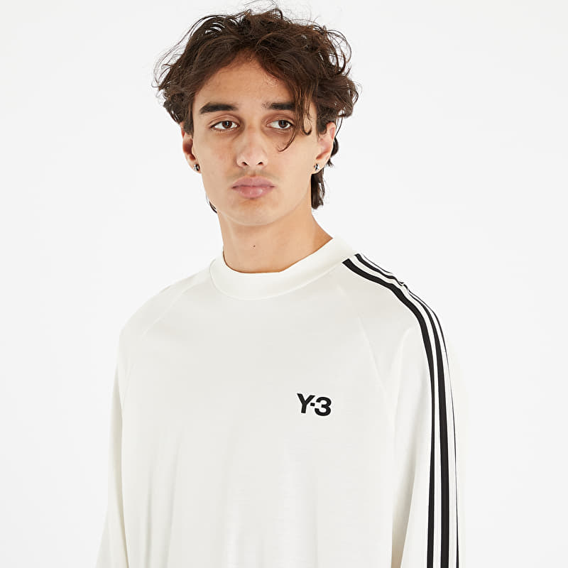 T-shirts Y-3 3 Stripes Long Sleeve Tee Off White/ Black (IA1421