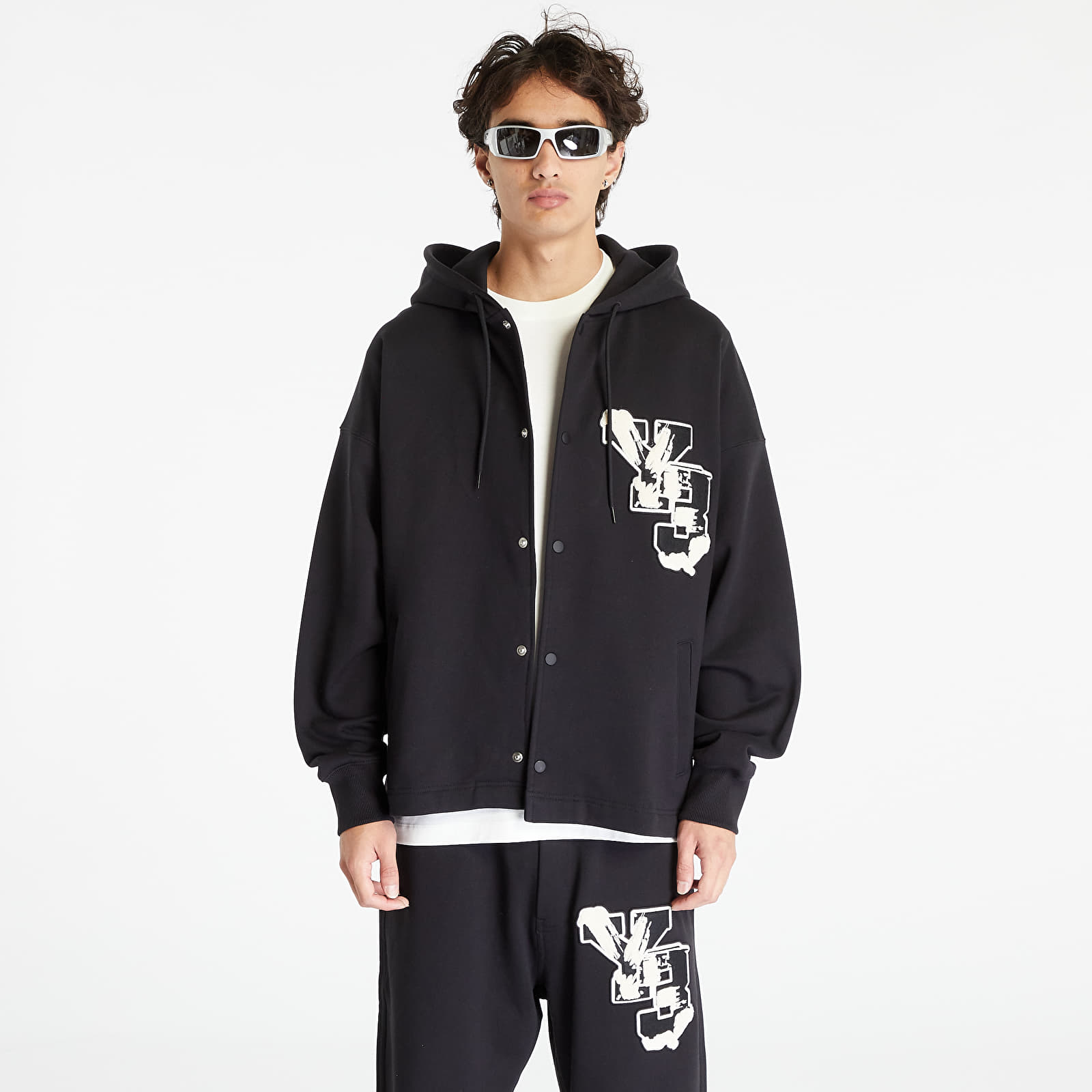 Levně Y-3 Graphic French Terry Hoodie Black