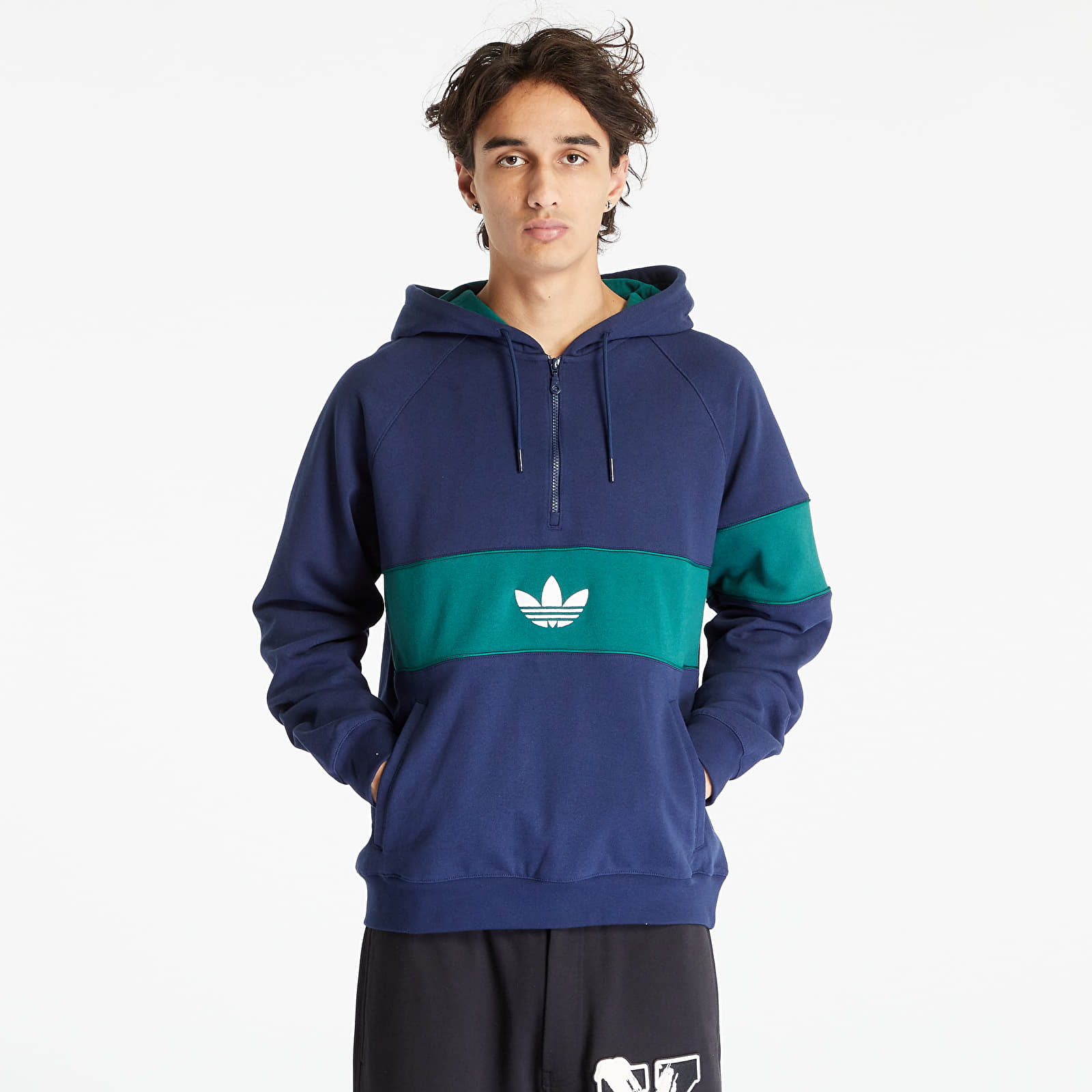 Sweatjacken und Sweatshirts adidas Originals Hack Ny Half-Zip Hoodie Night Indigo