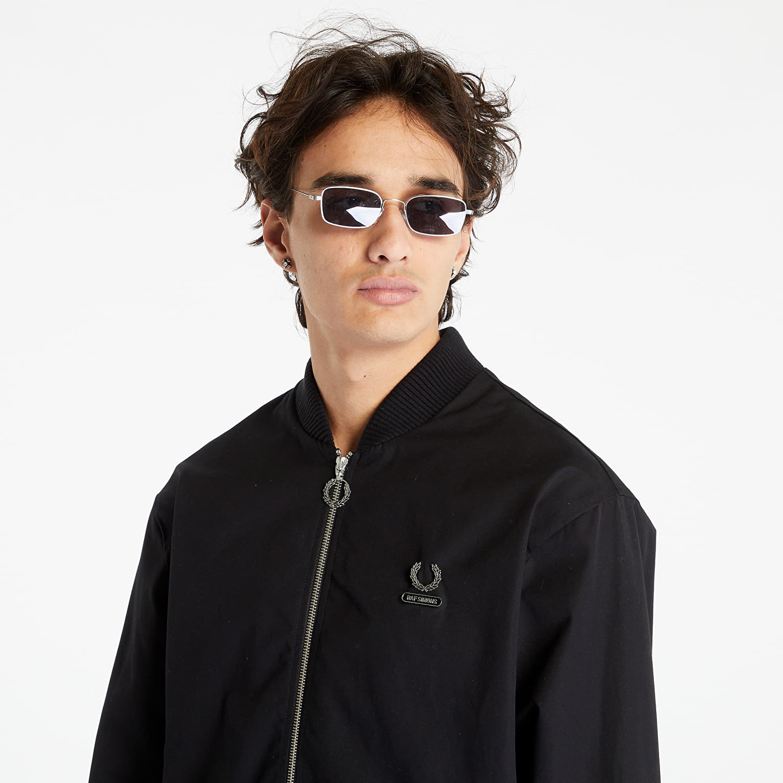 Bombers FRED PERRY x RAF SIMONS Printed Bomber Jacket Black Footshop