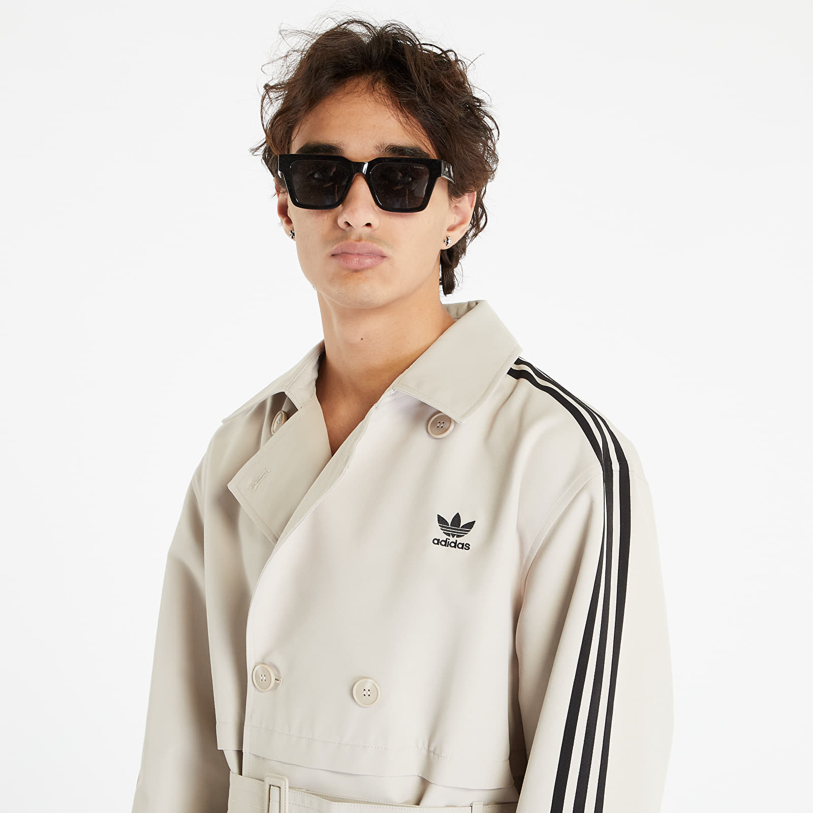 Coats adidas 3 Stripe Coat Wonder Beige Footshop