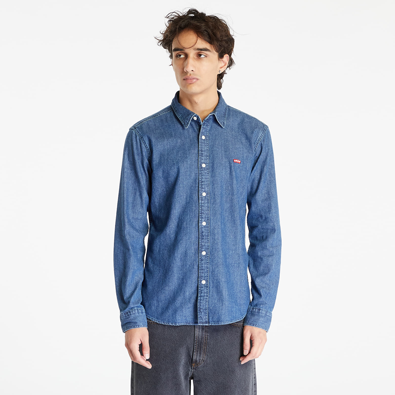 Cămașă Levi's® Battery Housemark Shirt Slim Med Indigo - Flat Finish