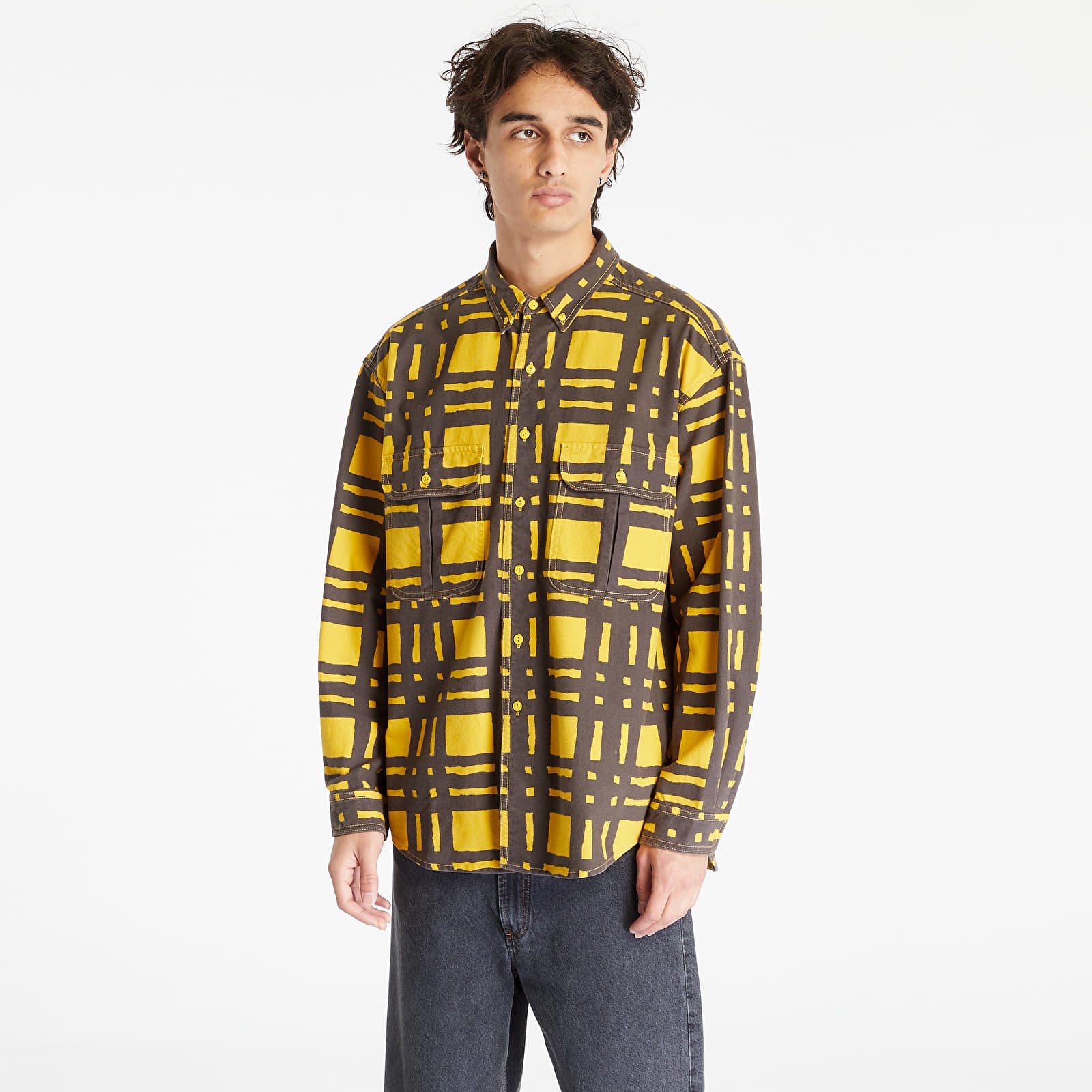 Košile Levi's® Skate L/S Woven Torn Plaid Yellow