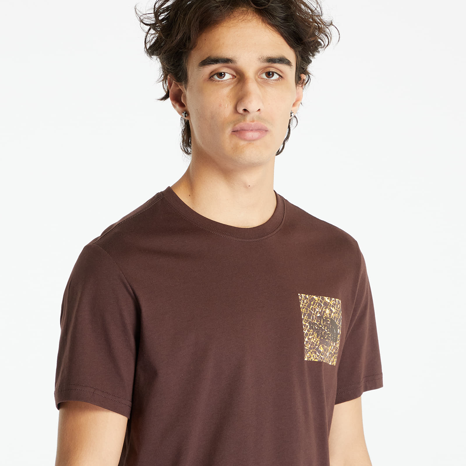 Koszulki The North Face S/S Fine Tee Coal Brown/ Coal Brown Water Distortion Print