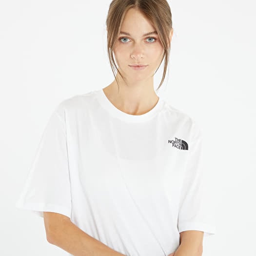 【THE NOTRH FACE】 MISTY LOGO S/S R/TEE‐WHITE T-shirts The North Face Relaxed Redbox Tee White/ Misty