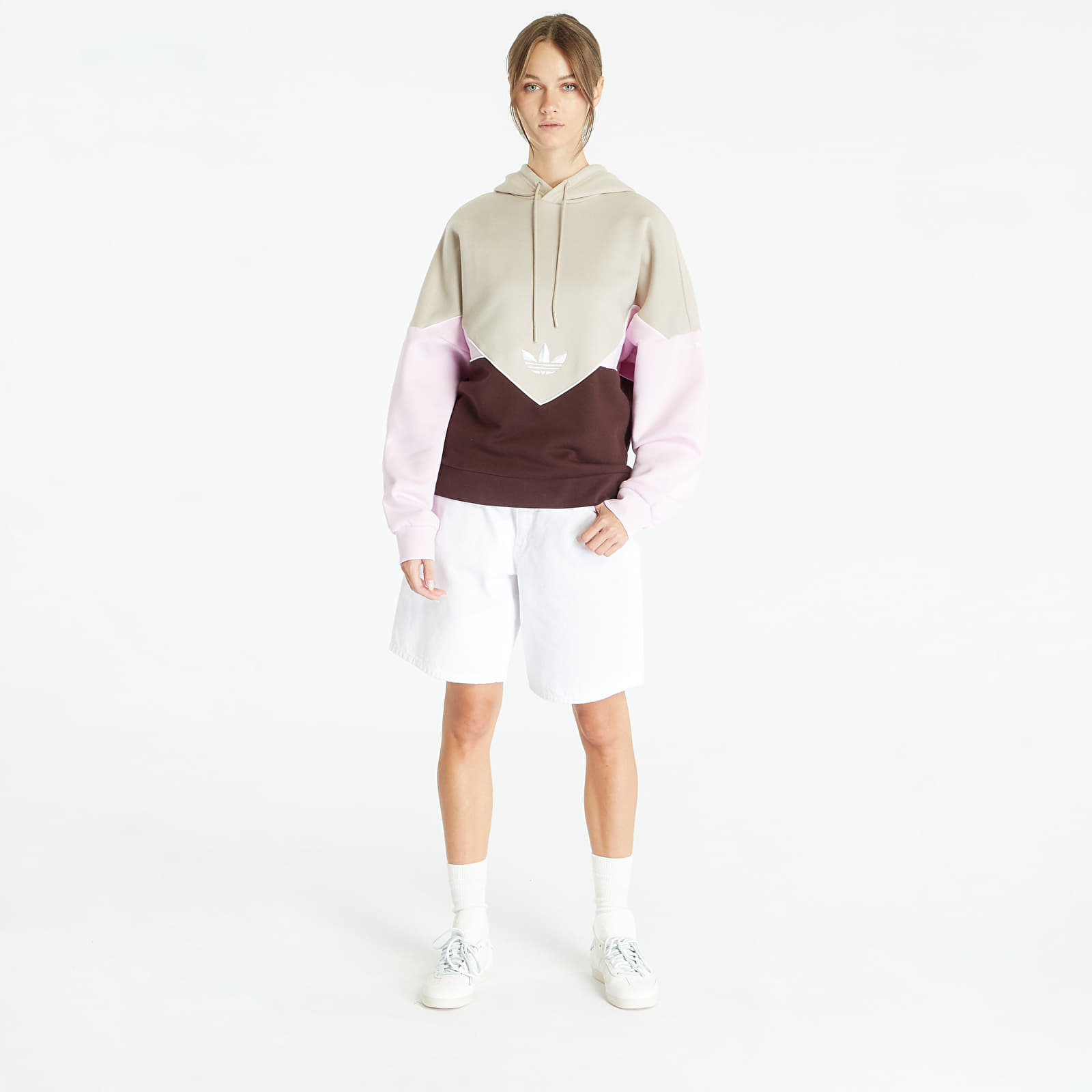 Mikiny adidas Hoodie Orchid Fuchsia/ Wonder Beige