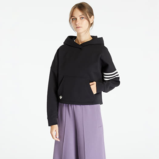 Adidas originals adicolor cropped hoodie in lilac hotsell