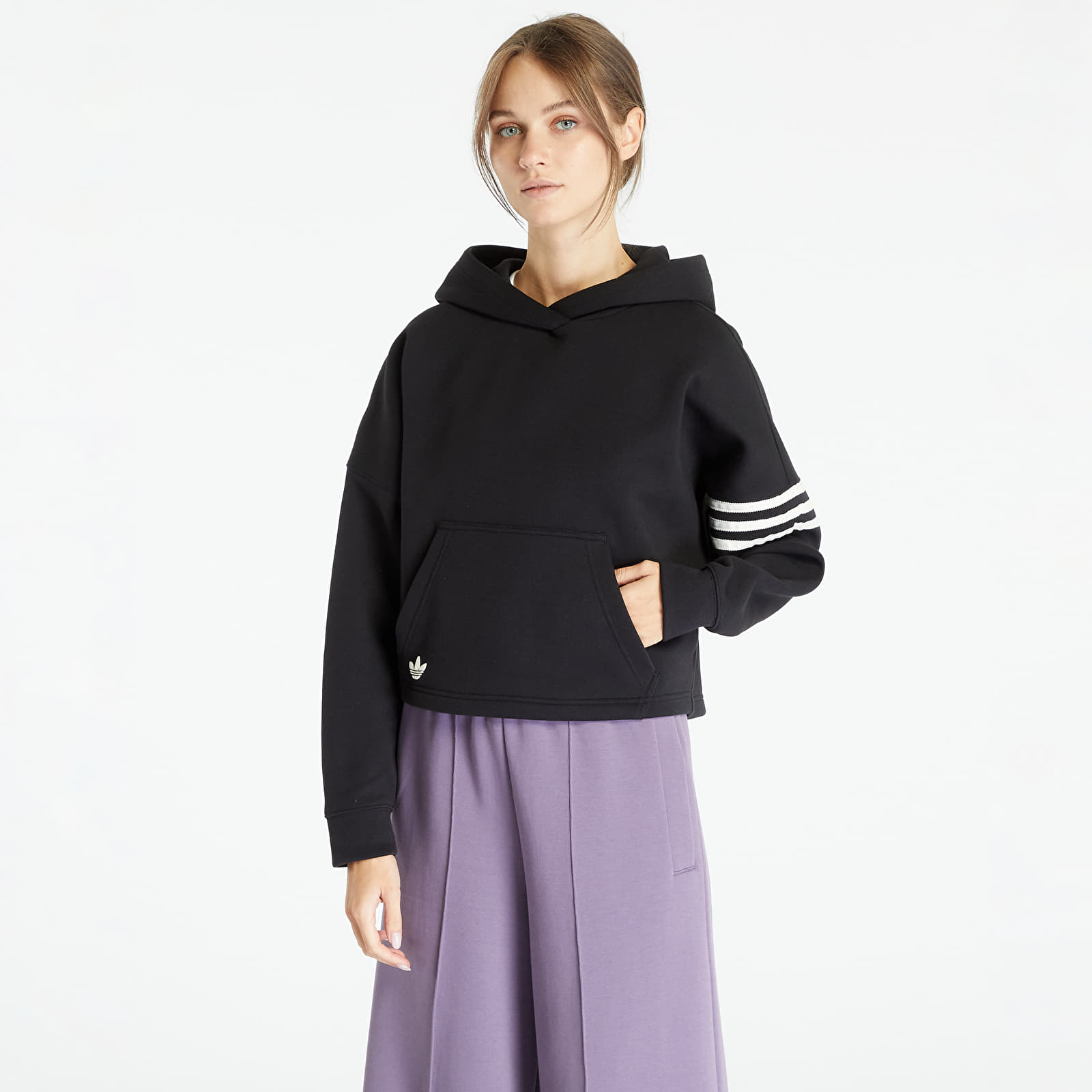 Mikiny adidas Originals Adicolor Neuclassics Hoodie Black
