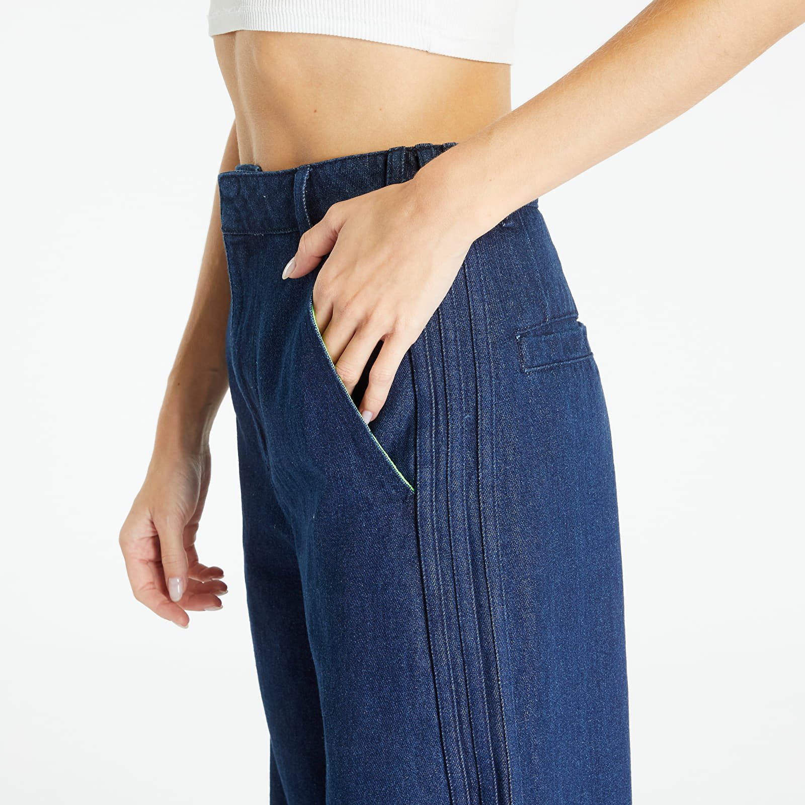 Kavbojke  adidas x KSENIASCHNAIDER 3-Stripes Jeans Indigo Denim