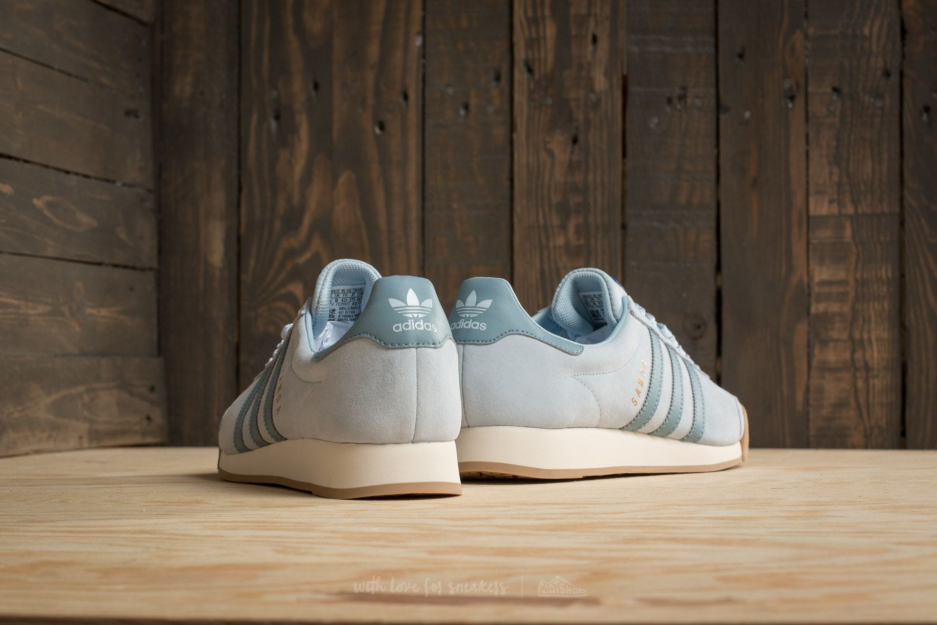 Adidas samoa vintage blue clearance