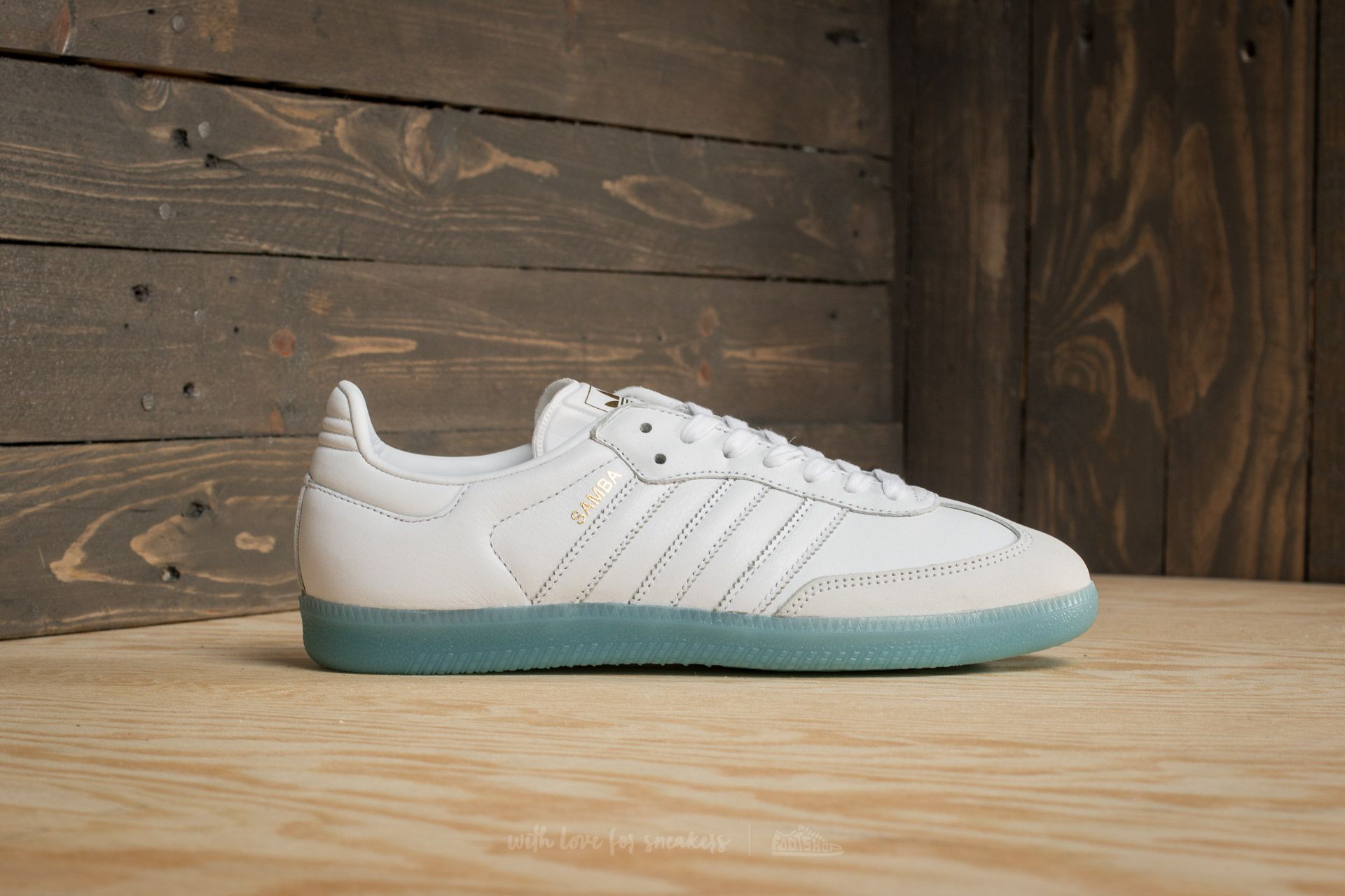 Дамски кецове и обувки adidas Samba W Ftw White/ Ftw White/ Bright Cyan