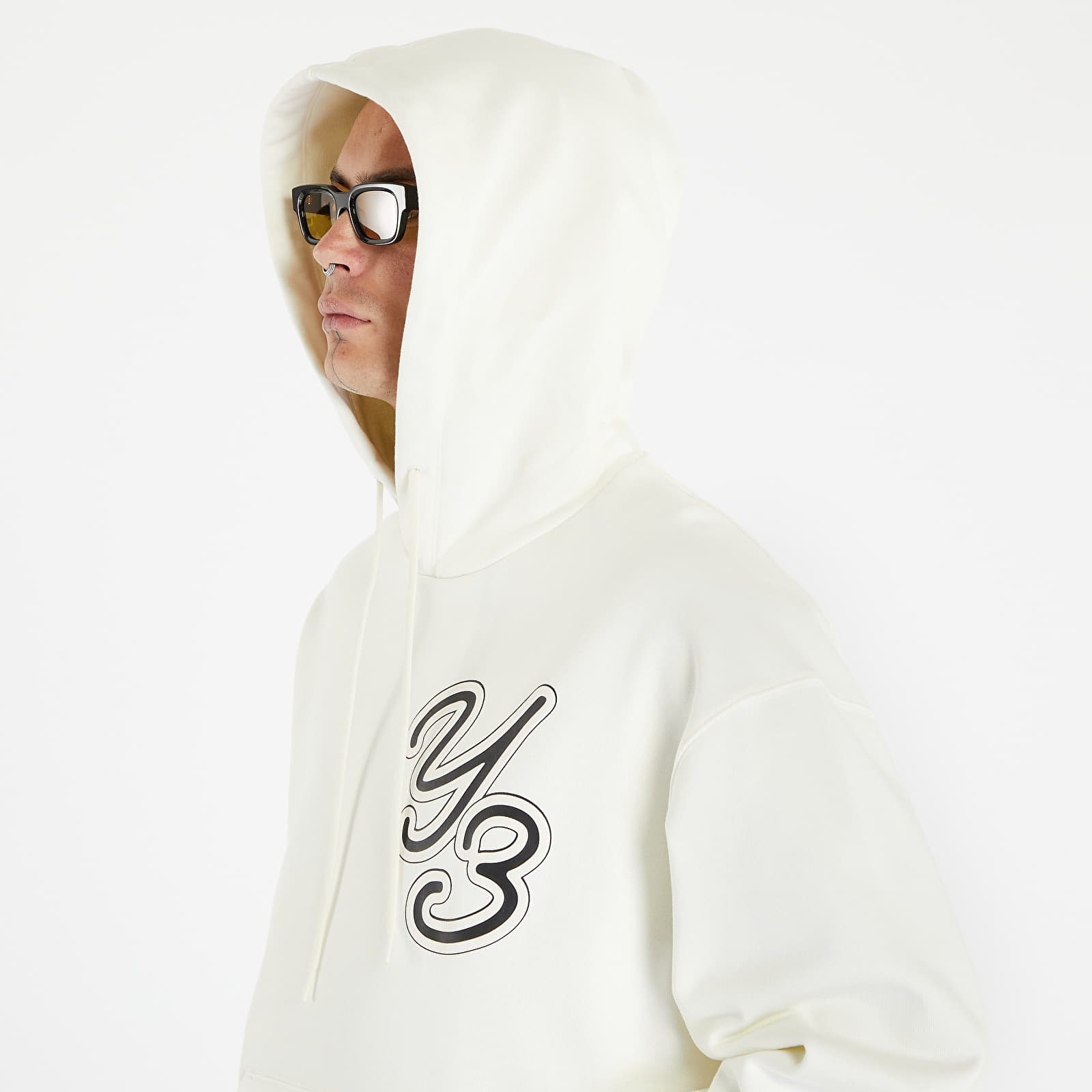 Hanorace Y-3 Grephic Logo Hoodie UNISEX Off White