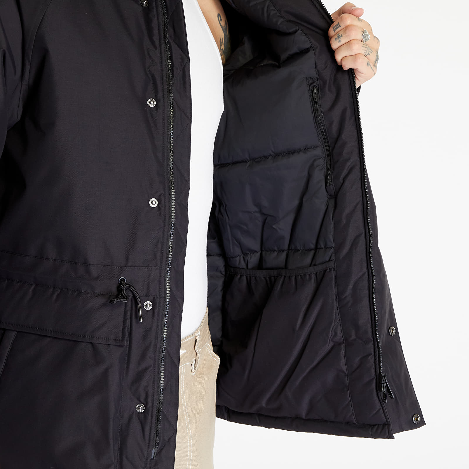 Parkas FRED PERRY Padded Zip Through Jacket Black