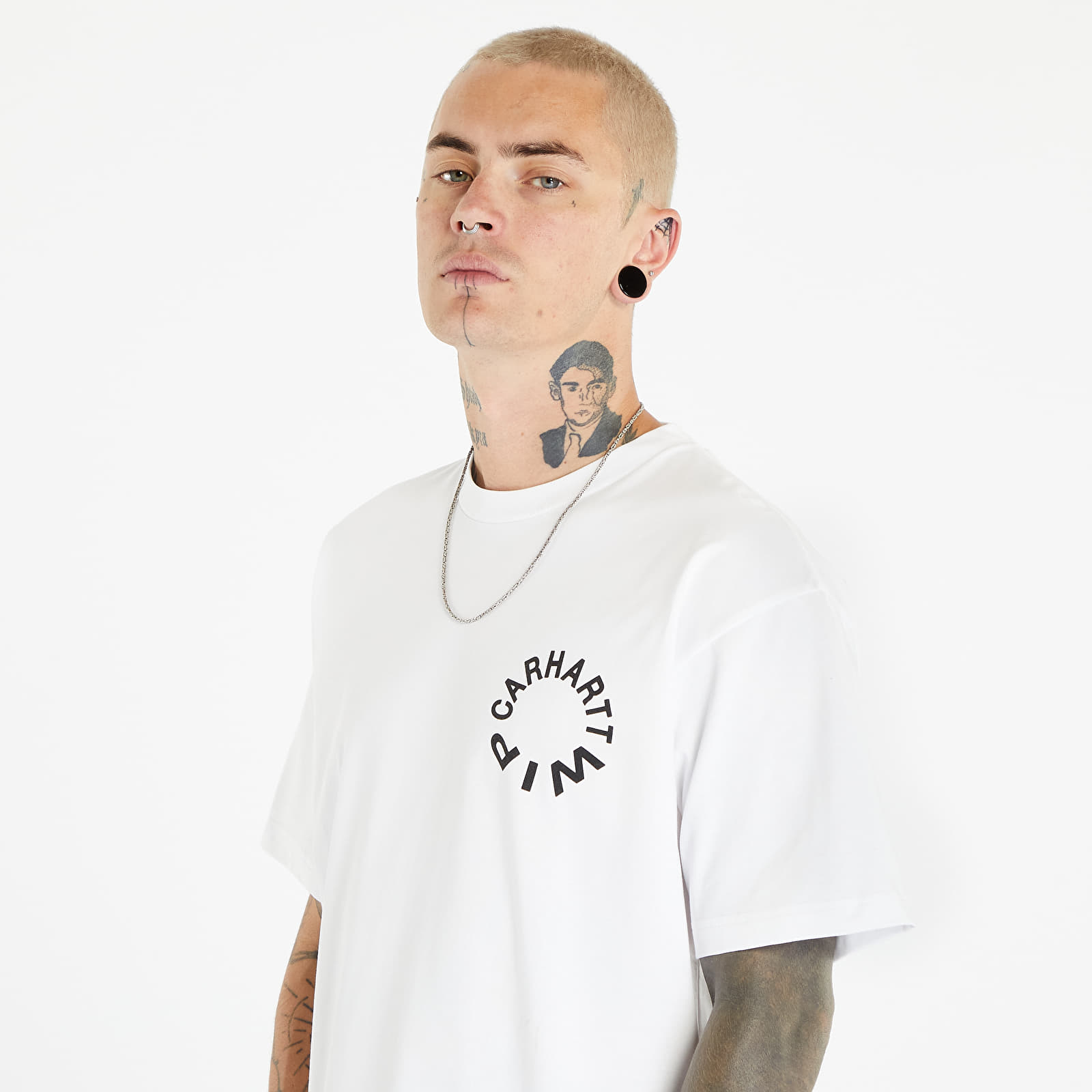 Pólók Carhartt WIP S/S Work Varsity T-Shirt White/ Black