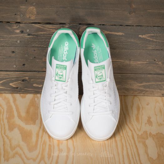 Men s shoes adidas Stan Smith Primeknit Ftw White Ftw White Green Glow Footshop