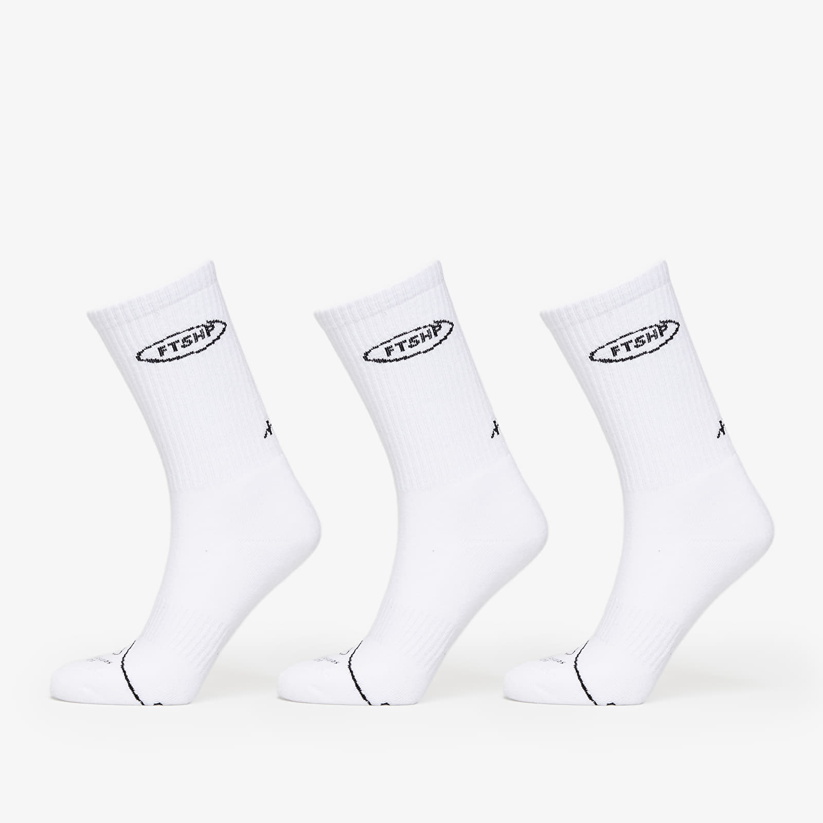 Ponožky Footshop Basic But Not Basic Socks 3-Pack White 39-42