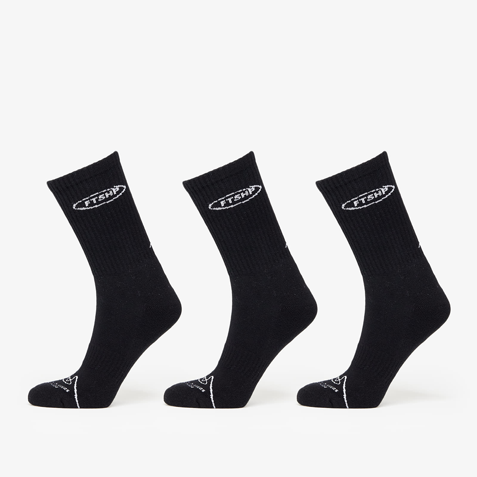 Ponožky Footshop Basic But Not Basic Socks 3-Pack Black