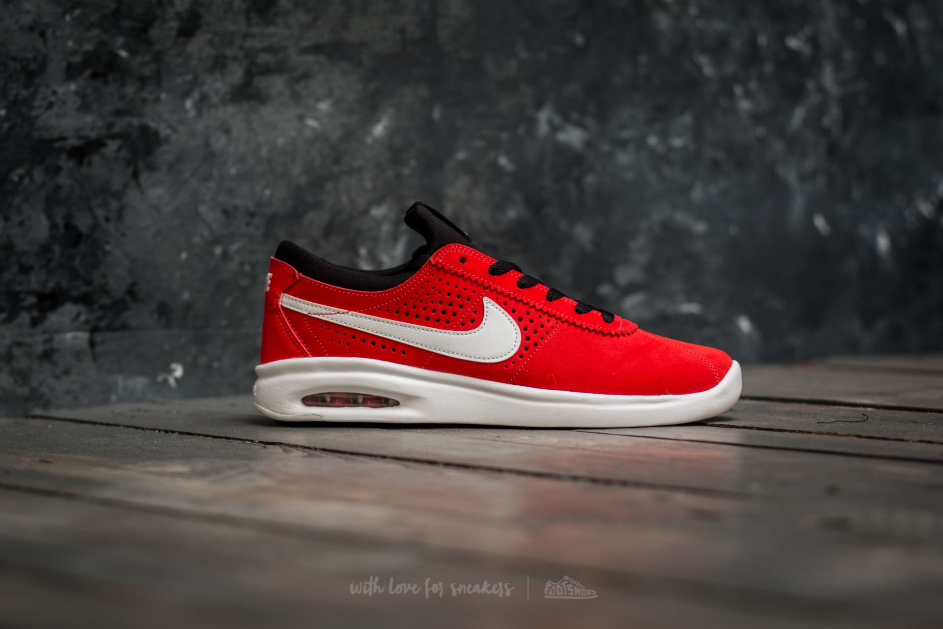 Nike sb air max bruin vapor white red discount
