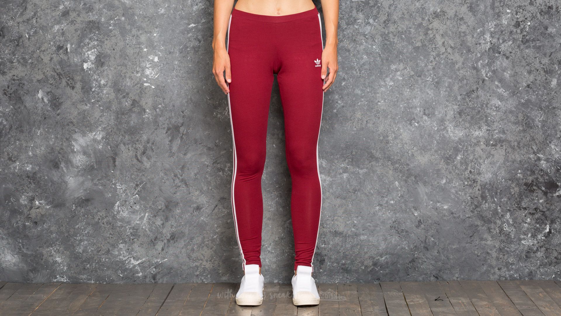 Pants adidas 3 Stripes Leggings Collegiate Burgundy