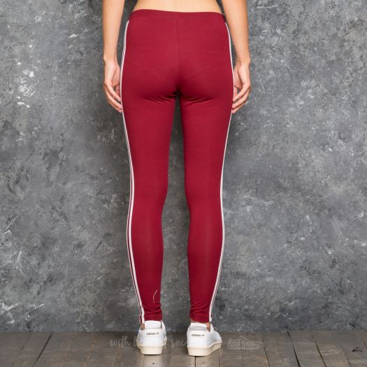 Pants adidas Stripes Leggings Collegiate Burgundy Footshop