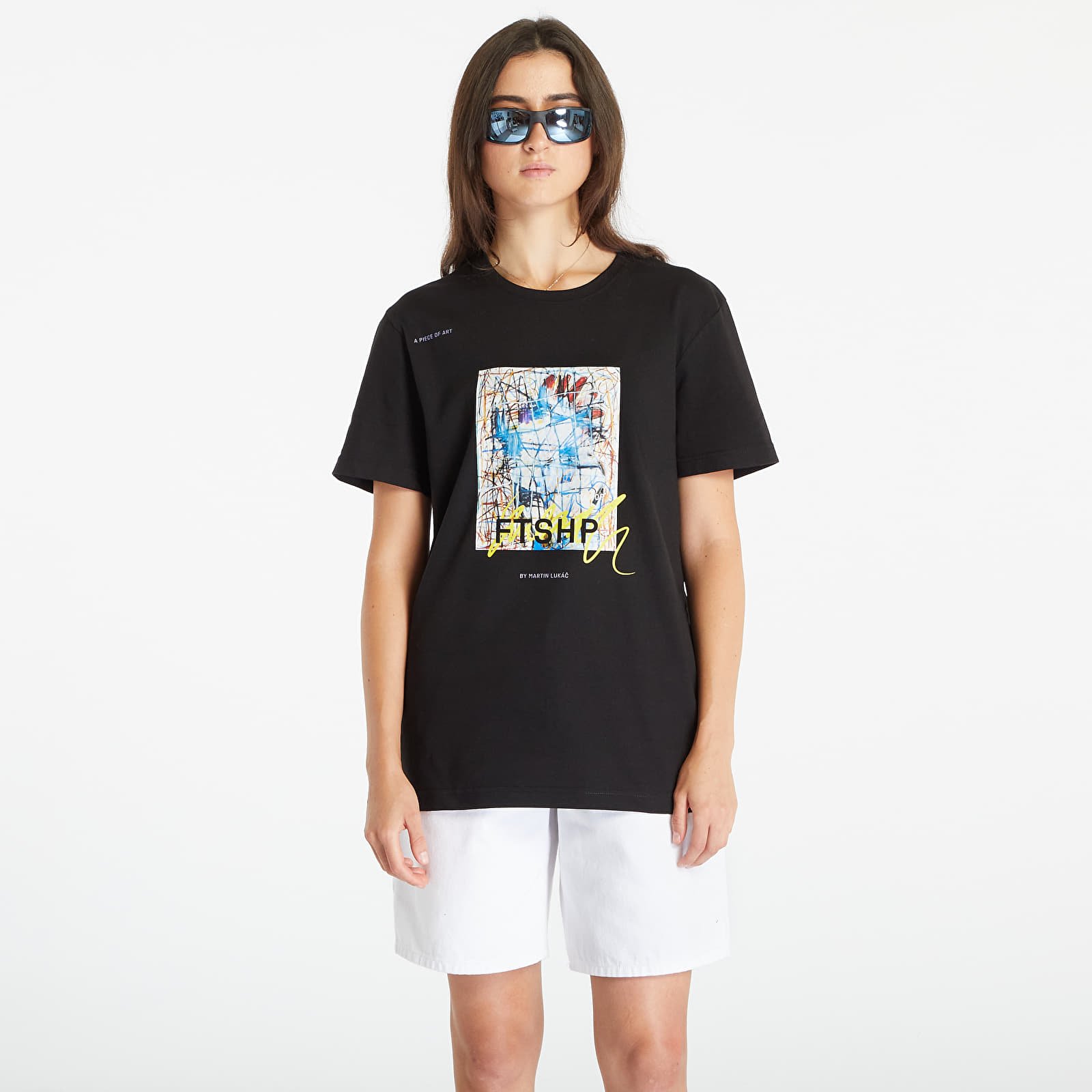 Tričká Footshop x Martin Lukáč Colouring Outside The Lines T-Shirt UNISEX Black