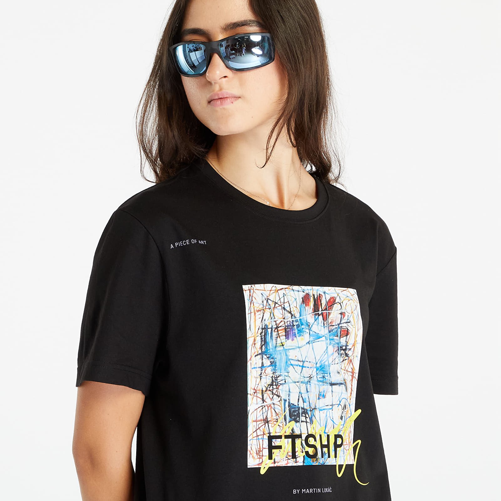 Tričká Footshop x Martin Lukáč Colouring Outside The Lines T-Shirt UNISEX Black