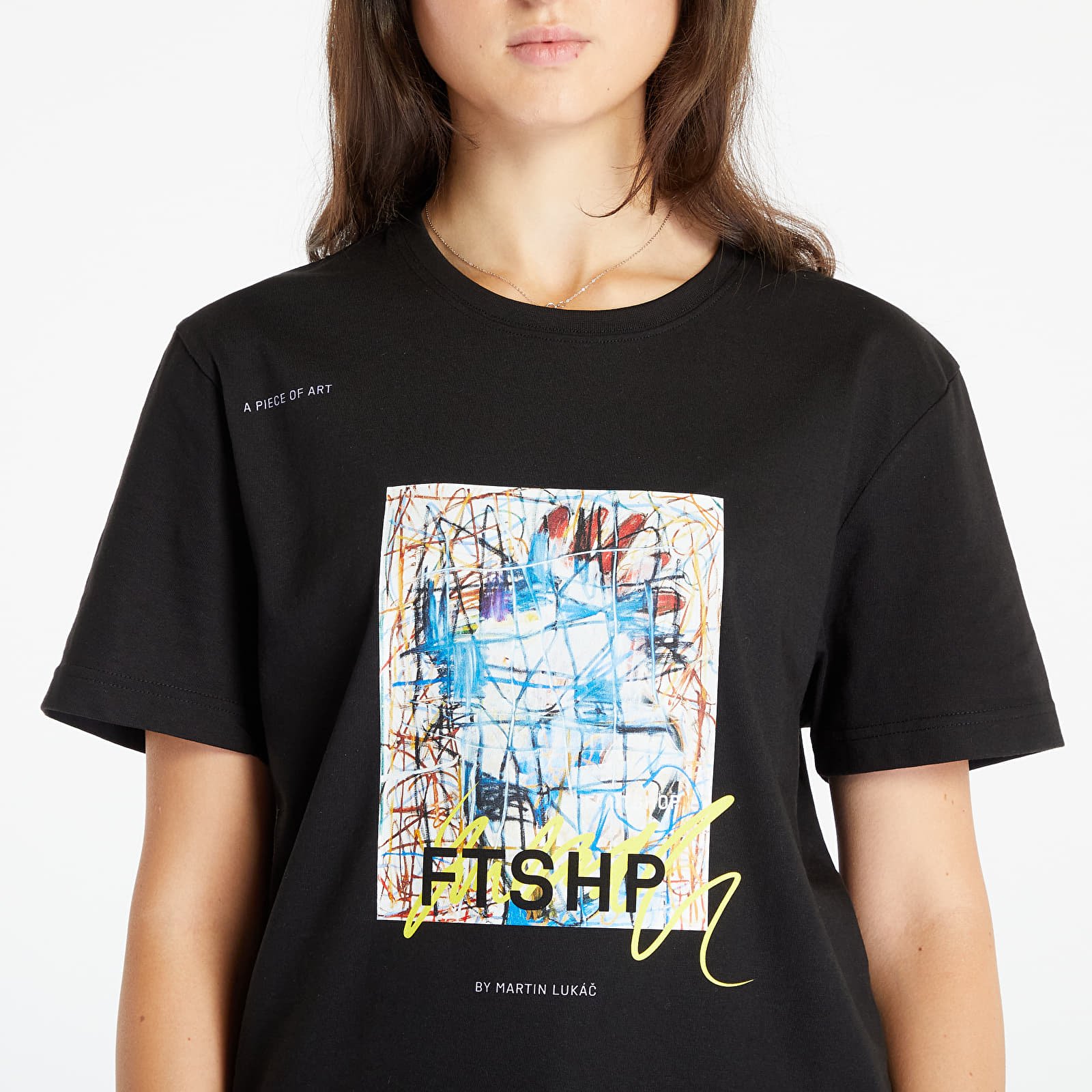 Tričká Footshop x Martin Lukáč Colouring Outside The Lines T-Shirt UNISEX Black