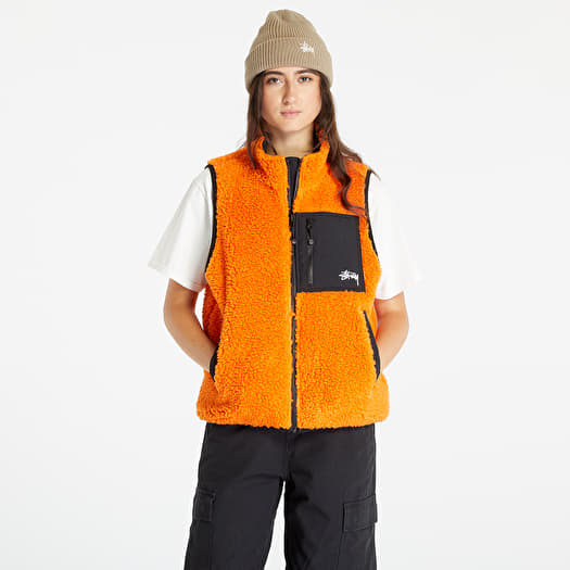 Stüssy Sherpa Reversible Vest UNISEX Tangerine | Footshop