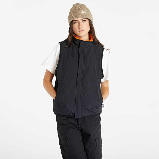 Vests St ssy Sherpa Reversible Vest UNISEX Tangerine Footshop