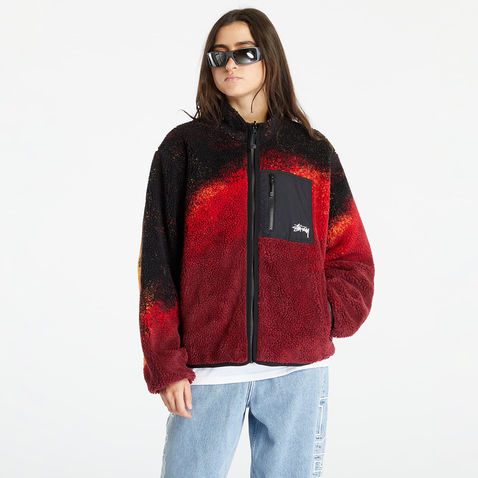 Geci Stüssy Sherpa Reversible Jacket UNISEX Lava