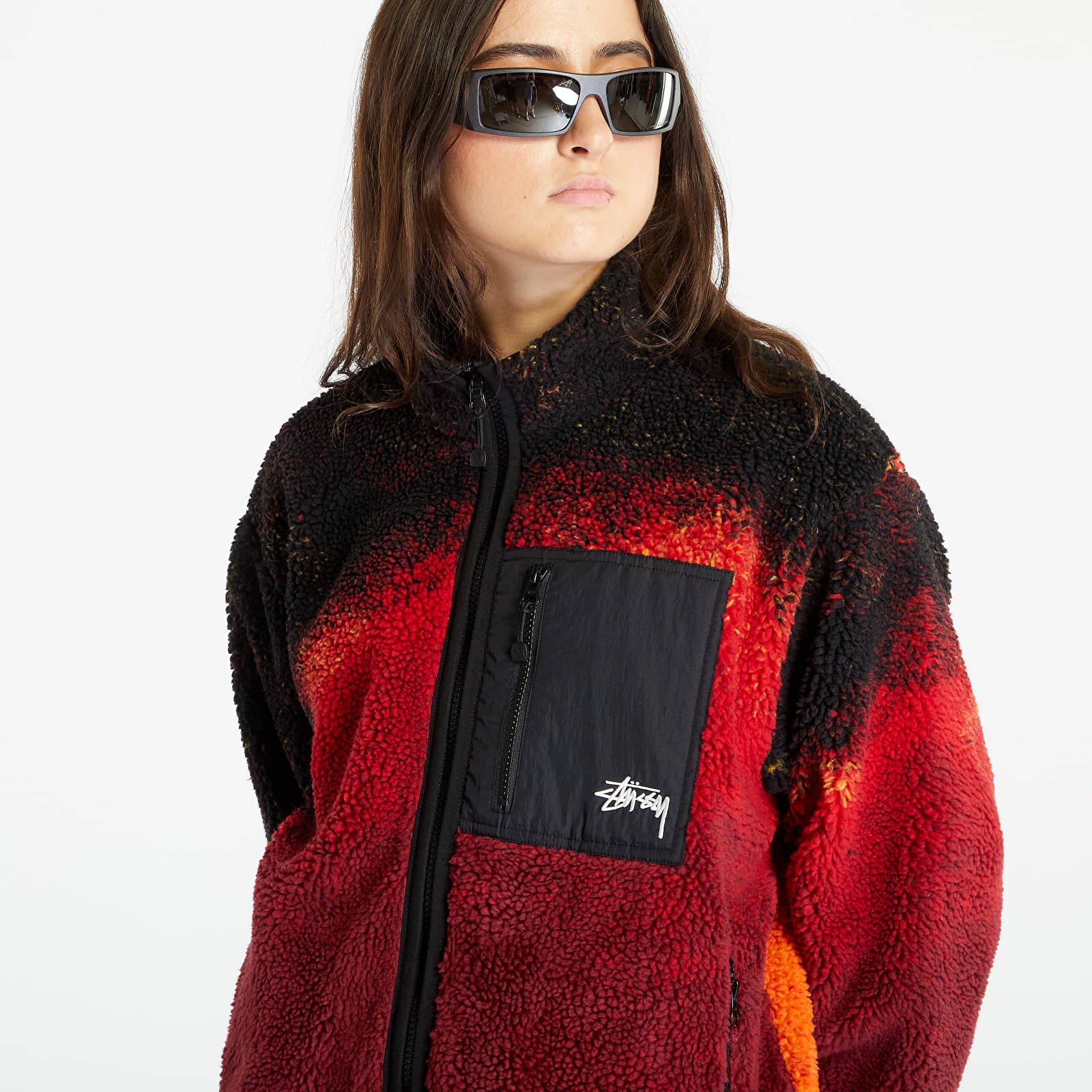 Geci Stüssy Sherpa Reversible Jacket UNISEX Lava