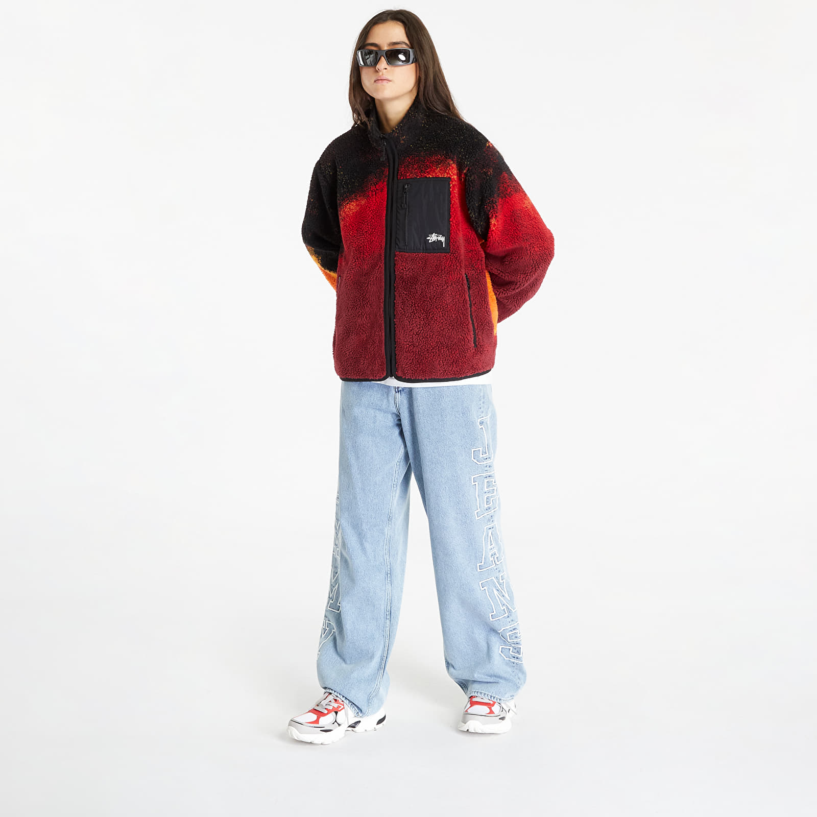 Geci Stüssy Sherpa Reversible Jacket UNISEX Lava