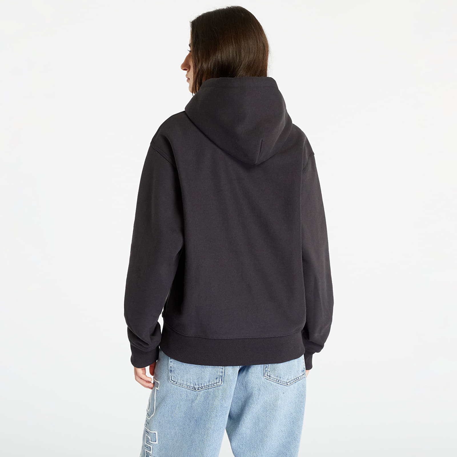 Hanorace Stüssy Stock Logo Hoodie UNISEX Washed Black