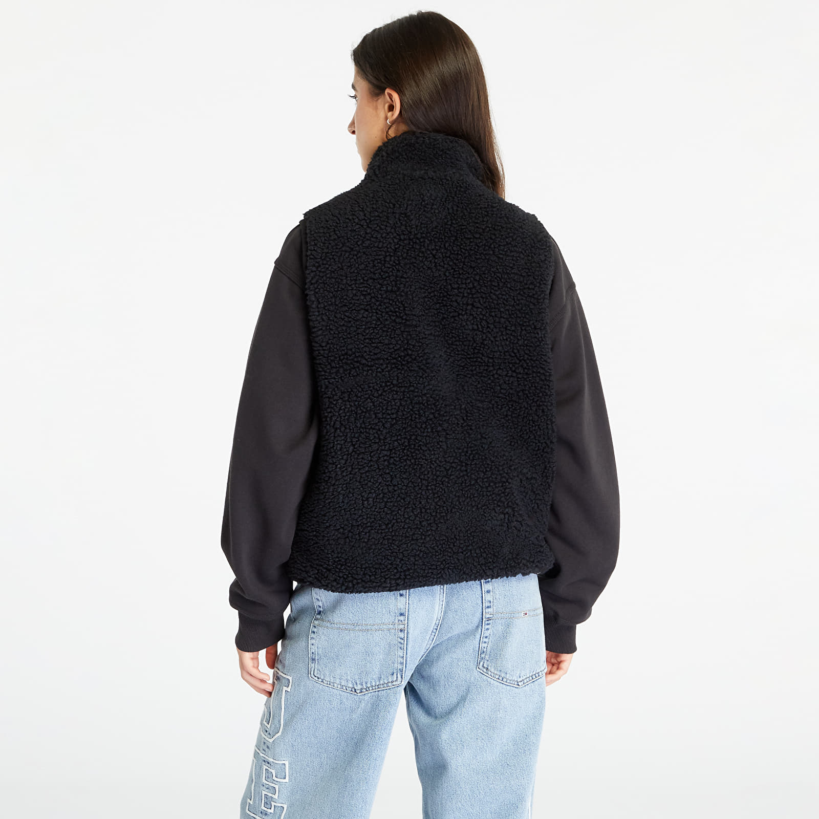 トップス stussy sherpa reversible vest Black S Stüssy Sherpa Reversible Vest Black