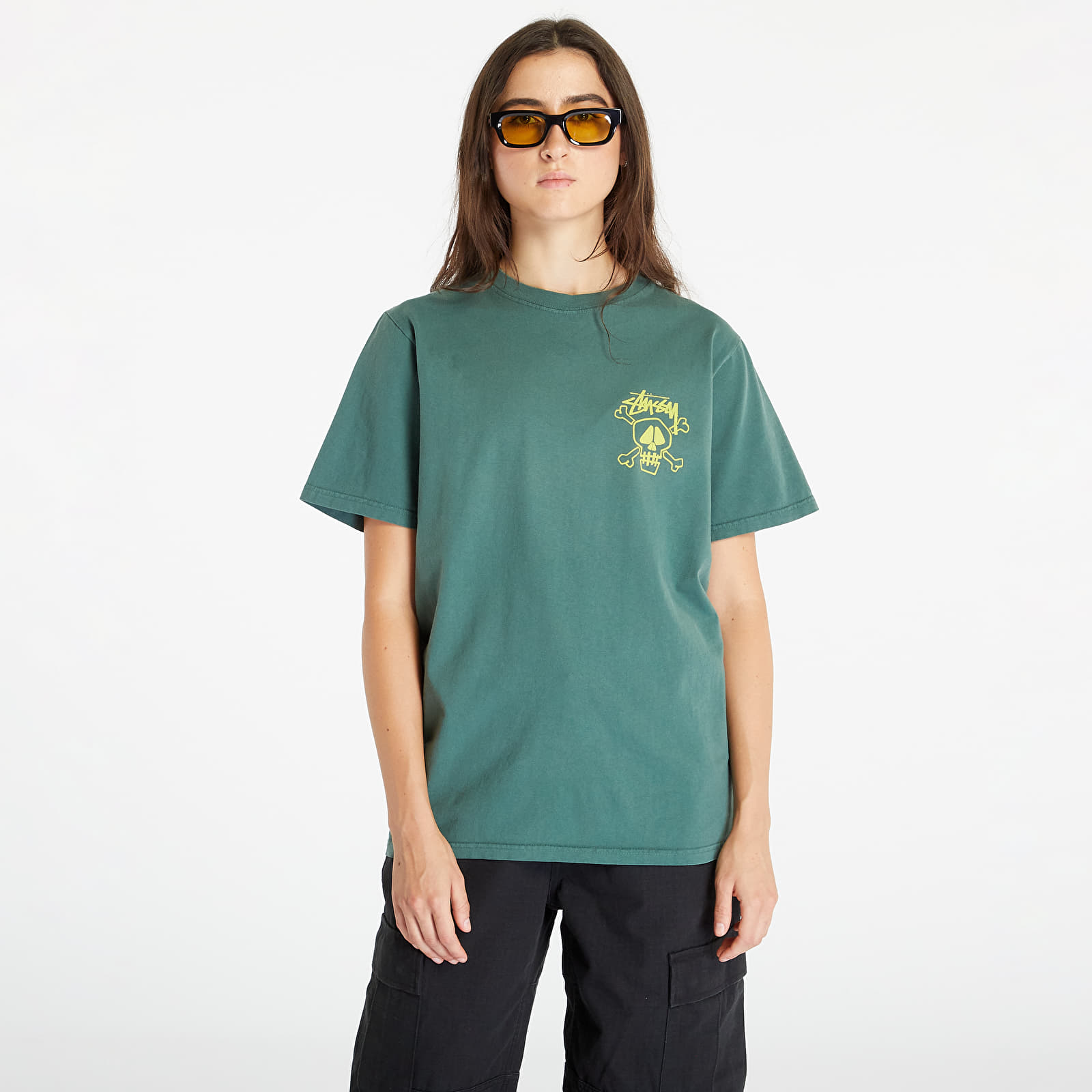 T-Shirts Stüssy Skull & Bones Pig. Dyed Short Sleeve Tee UNISEX Forest