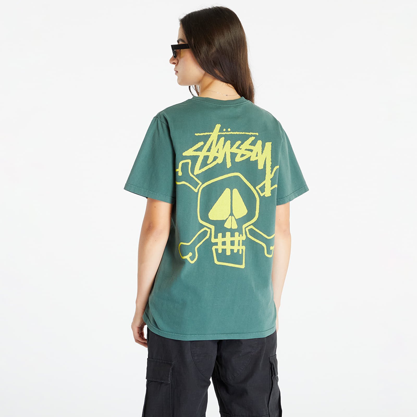 T-Shirts Stüssy Skull & Bones Pig. Dyed Short Sleeve Tee UNISEX Forest