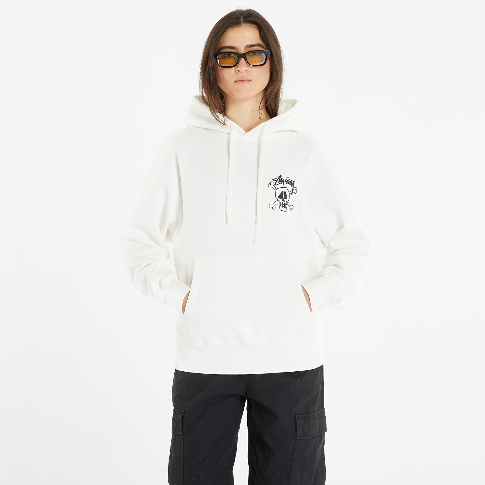 Felpe Stüssy Skull & Bones Pig. Dyed Hoodie UNISEX Natural