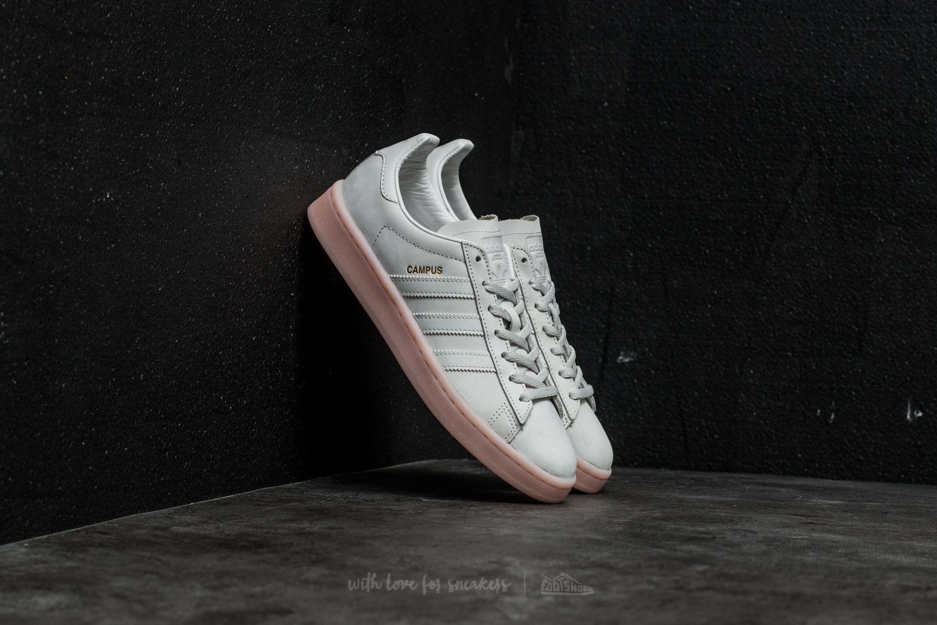 Women's shoes adidas Campus W Crystal White/ Crystal White/ Icey Pink