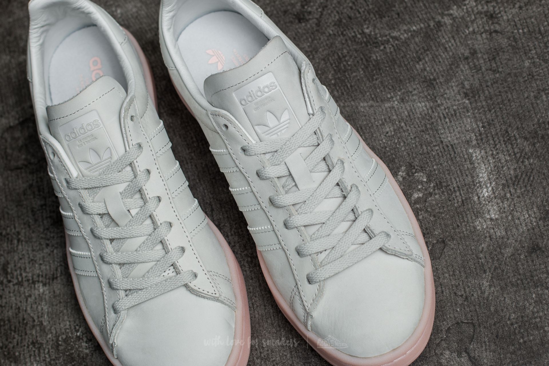 Women s shoes adidas Campus W Crystal White Crystal White Icey Pink Footshop
