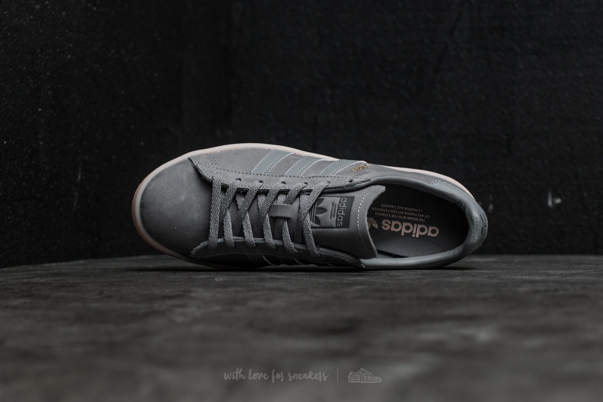 Adidas campus grey 2024 three icey pink